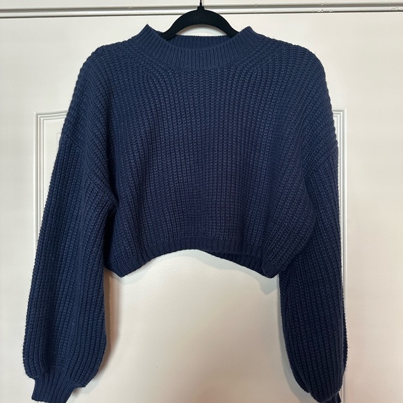 Cozy Navy Women's Crew Neck Sweater - Picture 1 of 1